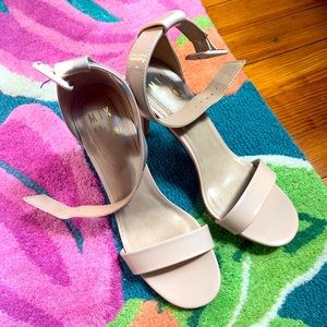 Nude stiletto sandals, only worn once!
